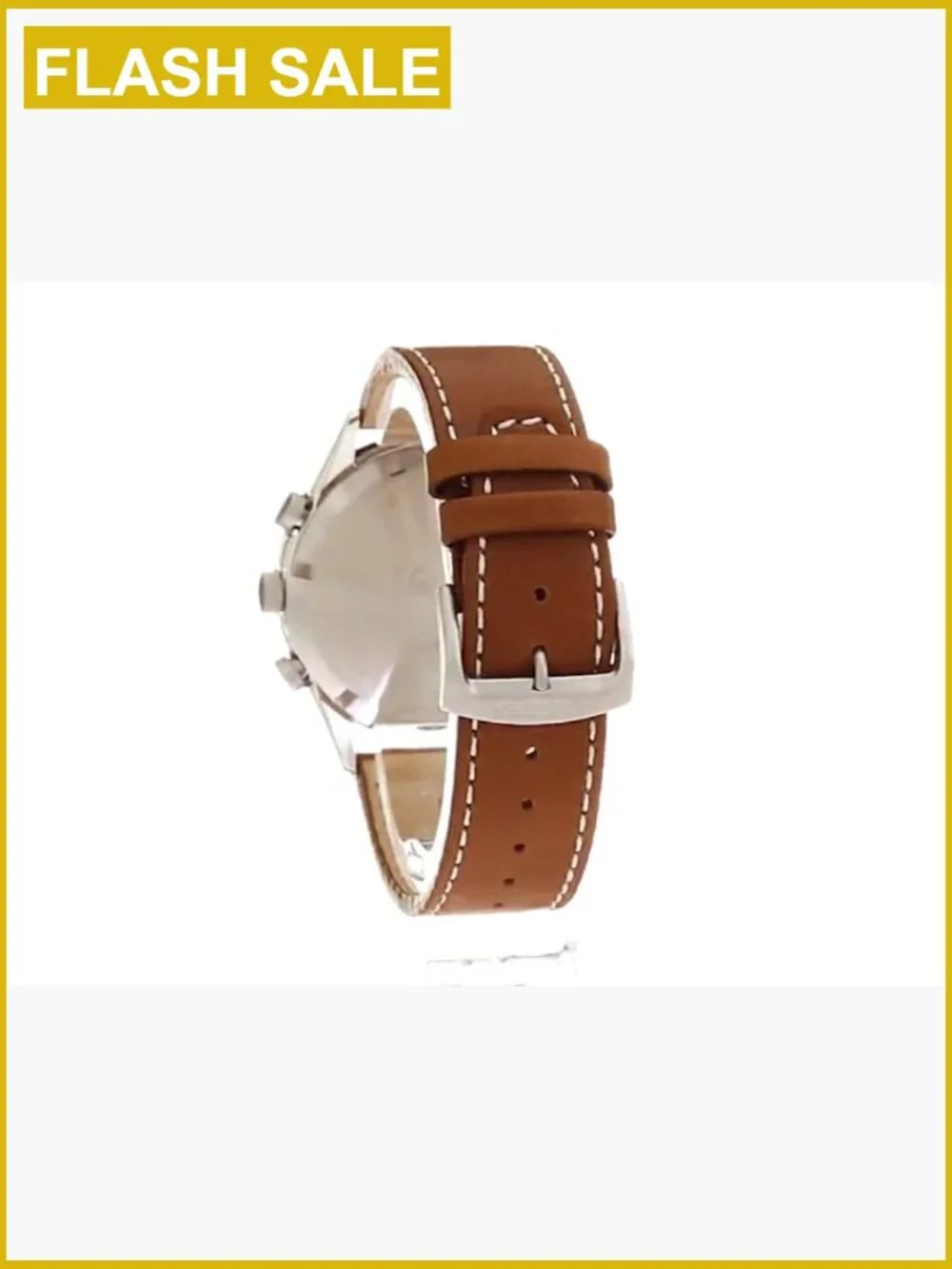 Citizen Eco-Drive Chronograph Stainless Steel and Leather Watch, 100m WR